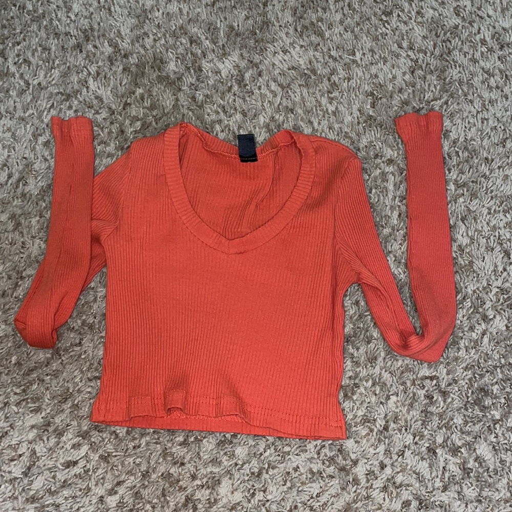 Orange crop top size M